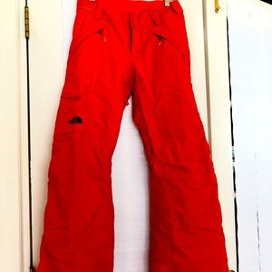 The North Face HyVent Insulated Women's Vivid Orange Ski Snowboard Pants - XS